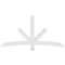 Ekena Millwork Alberta Architectural Grade PVC Gable Bracket, 72"W x 36"H x 2"D x 4"F, 12/12 Pitch GBP072X36X0204ALB00 - alternate 4